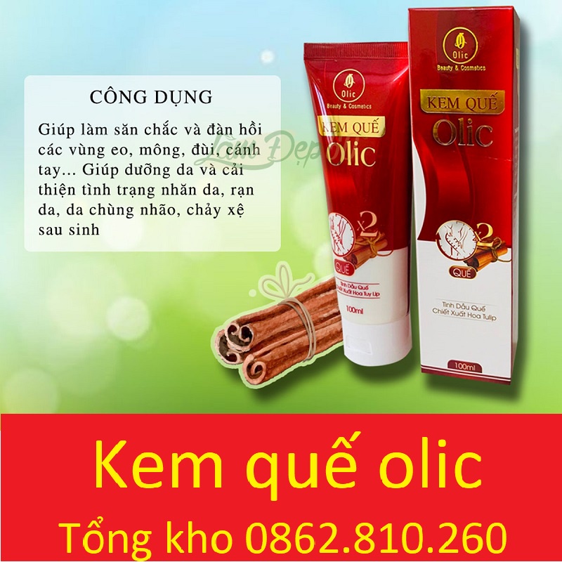 Kem quế tan mỡ olic - Đánh tan mỡ thừa bụng, mông, đùi, cánh tay,