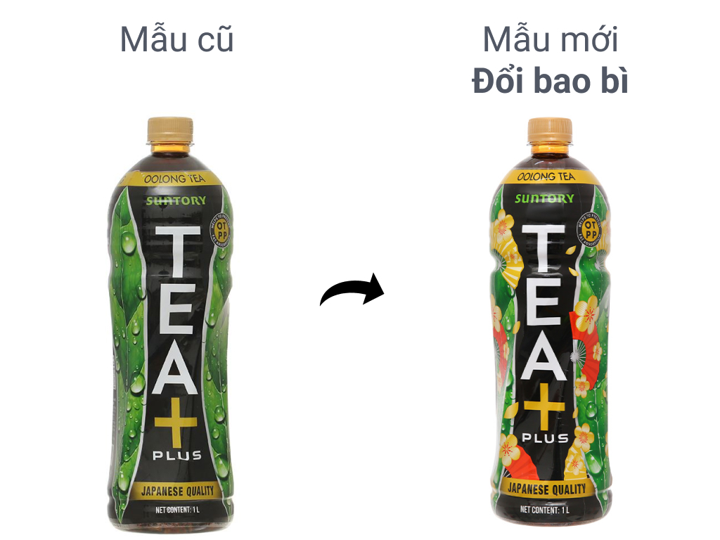 Trà ô long Tea Plus chai 1 lít