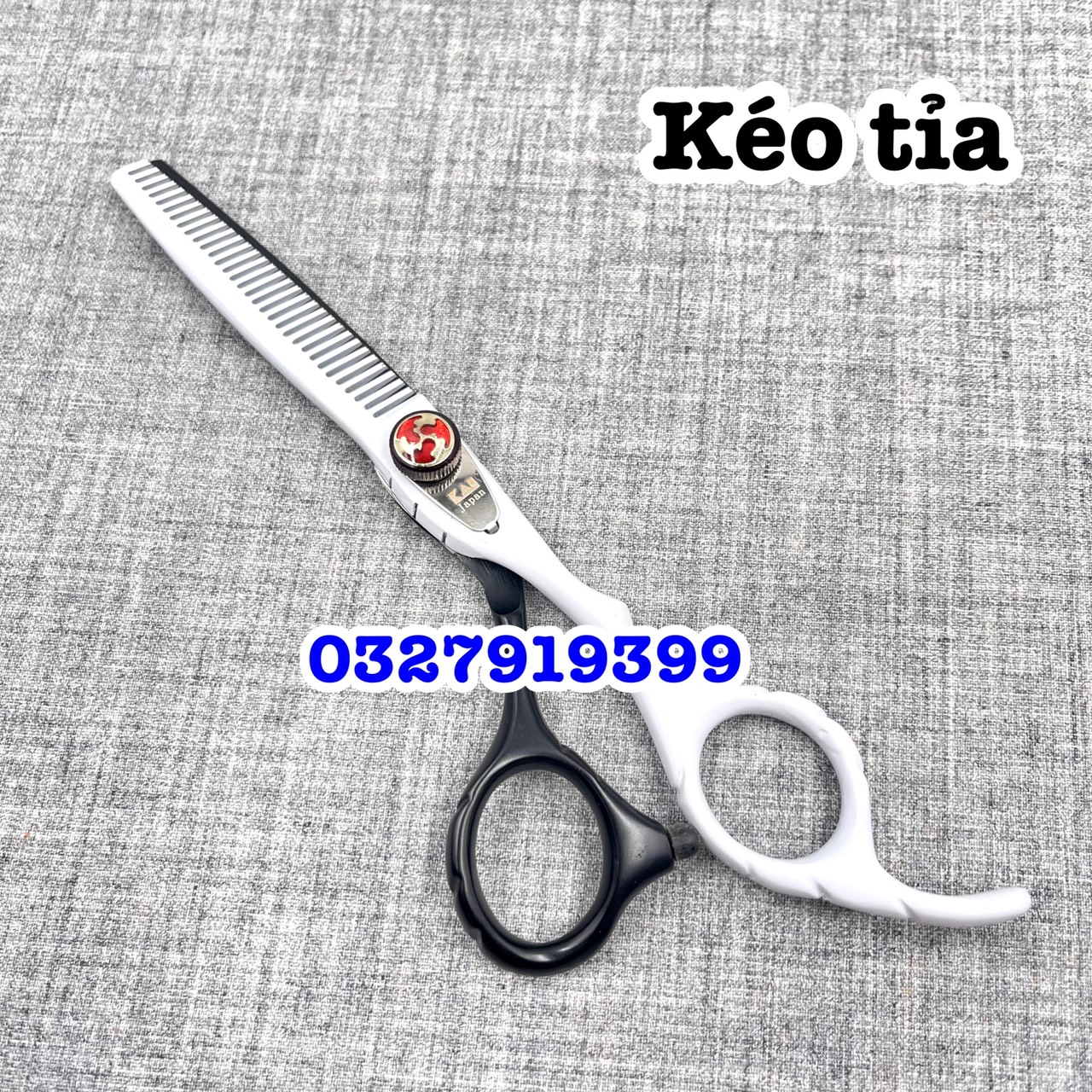 Kéo cắt tỉa tóc Nhật KAI 6.0 ( đen trắng )