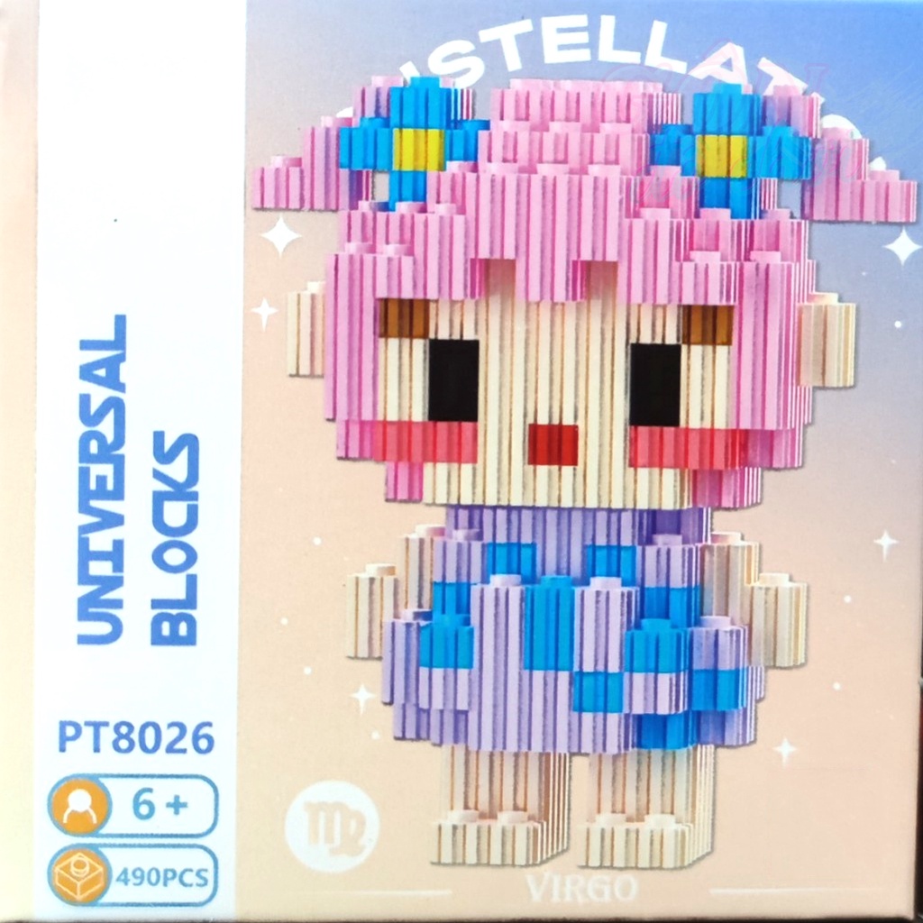 Xả[Tặng quà] Mô Hình Lắp Ráp 12 Cung Hoàng Đạo 3D Mini Siêu Cute