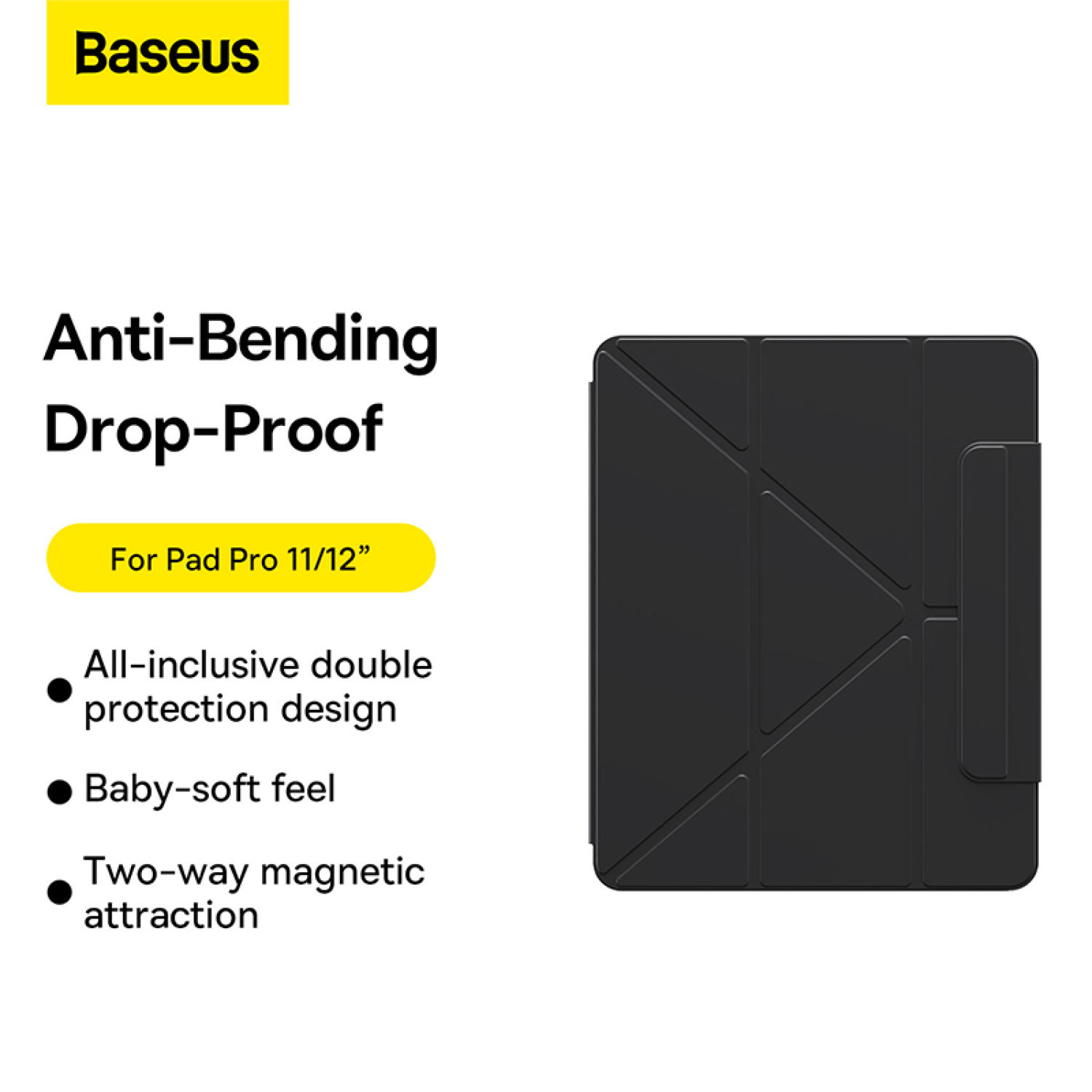Bao Da Baseus Safattach Chữ Y Cho Pad | Hít Từ Tính, Dựng Đứng & Ngang 720°