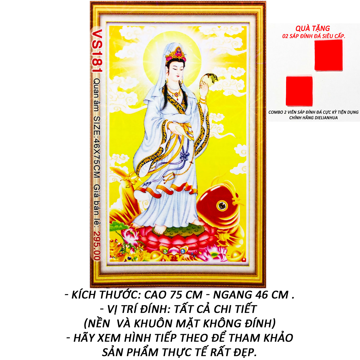 Tranh đính đá 5D  - Đức Mẹ Maria và Chúa Hài Đồng 02 - Tranh Minh Hiền