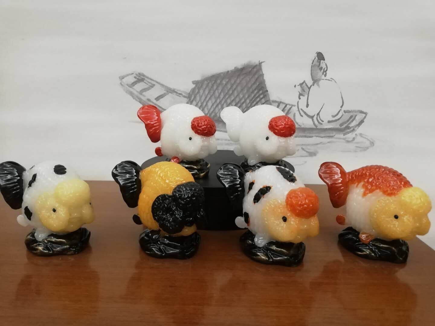 [HCM]Tượng cá ranchu trang trí size nhỏ 11cm