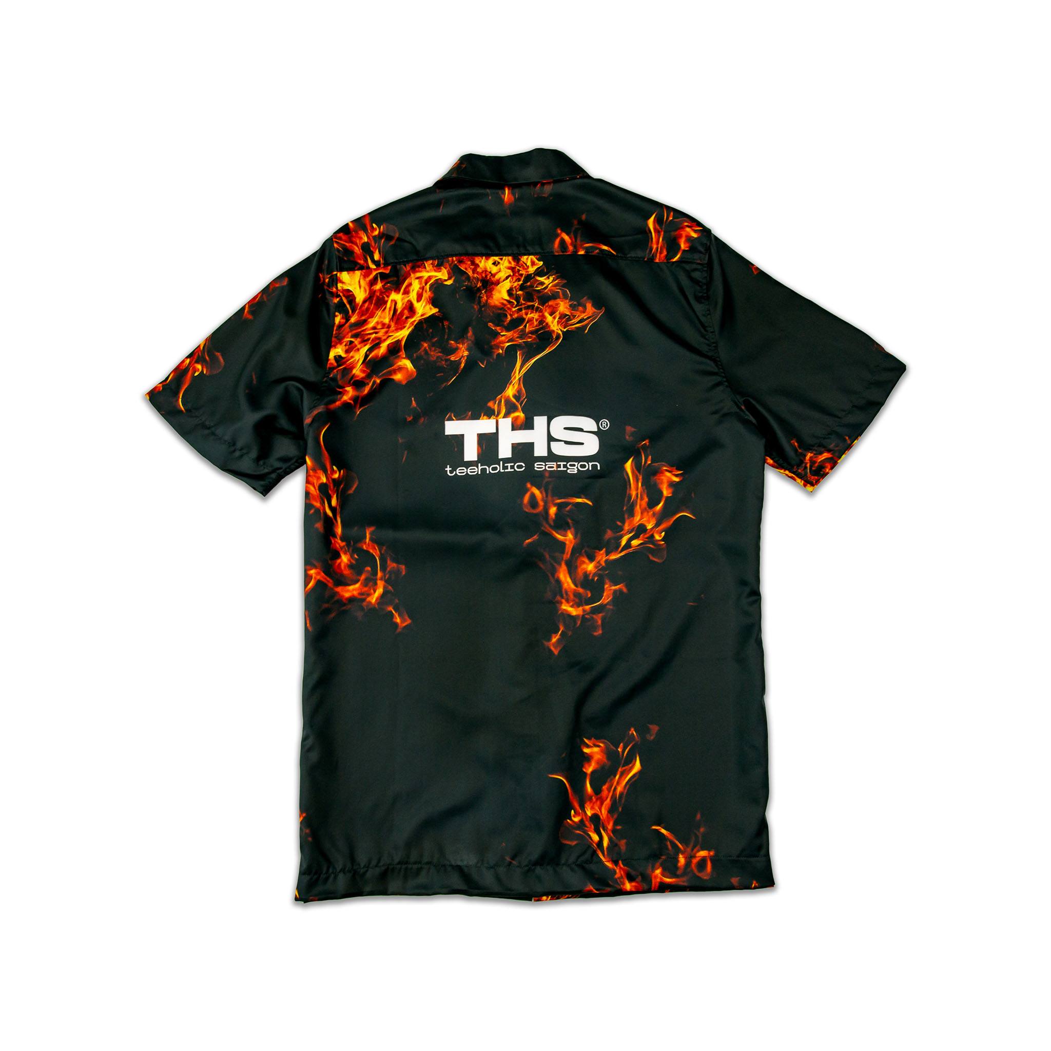 TEEHOLIC Áo Sơ Mi Unisex In Hình Lửa THS