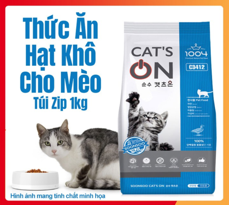 Thức Ăn Cho Mèo Hạt Khô Cats On Hàn Quốc - Túi Zip 1kg