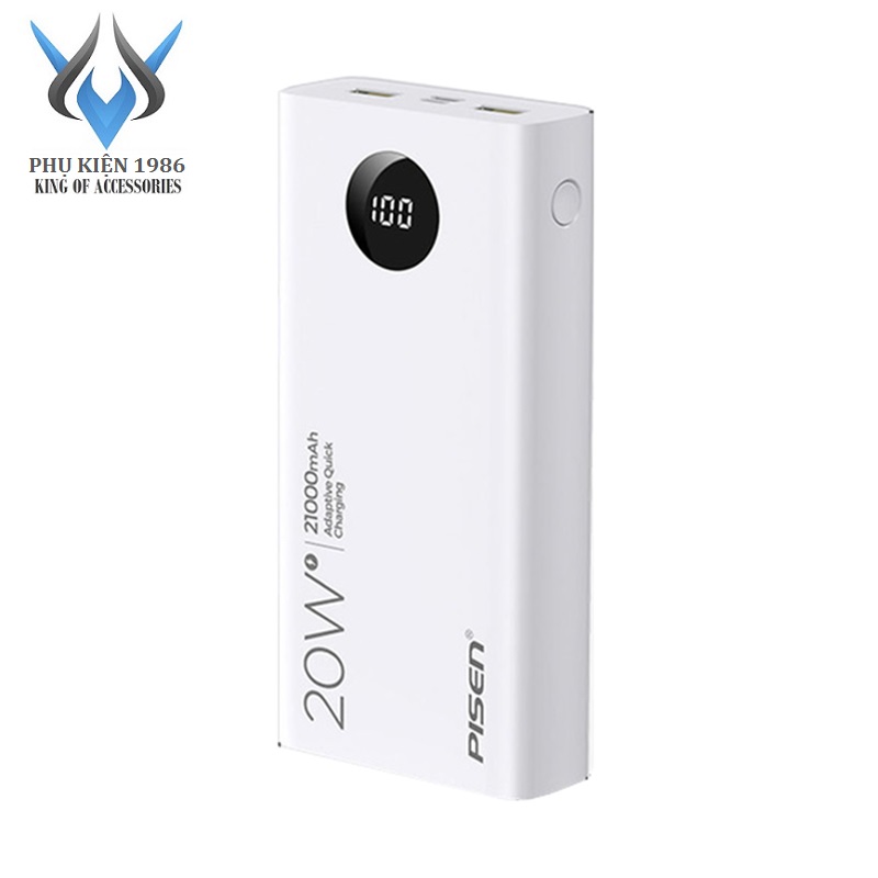 Pin sạc dự phòng pisen tp-d03ls dung lượng 10500mah - hỗ trợ 2 cổng input microusb và type-c