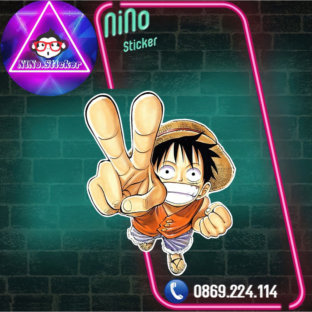 Hình Ủi - Hình Ép Nhiệt - Decal - One Piece - Luffy