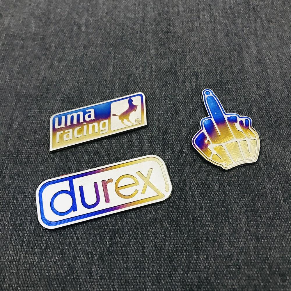 {HỢP THỂ] TEM DÁN XE MÁY LOGO TITAN NGÓN TAY CHỈ THIÊN,TEM TITAN DUREX,TEM TITAN UMARACING  (100%)