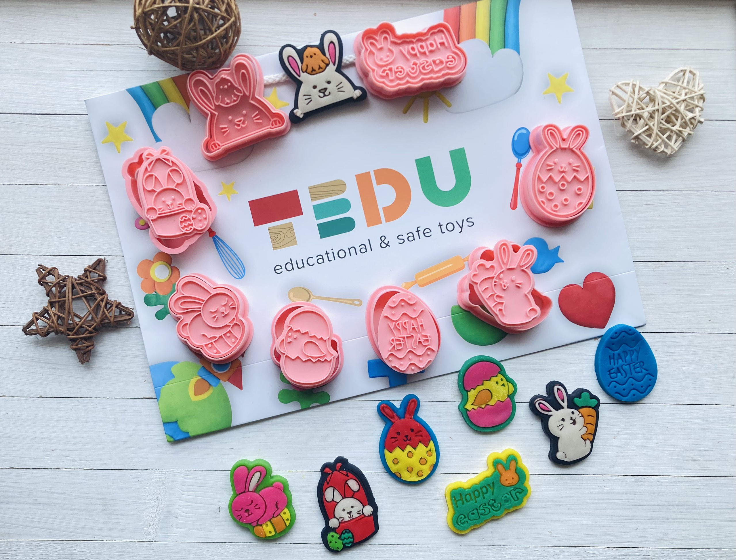 Bột nặn đất nặn an toàn TEDU Combo Phục Sinh - Happy Easter