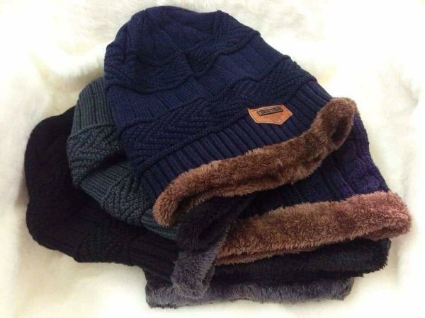 Mũ len kèm khăn nam nữ,mũ len và khăn siêu ấm áp dành cho nam và nữ, GIAO MẪU NGẪU NHIÊN