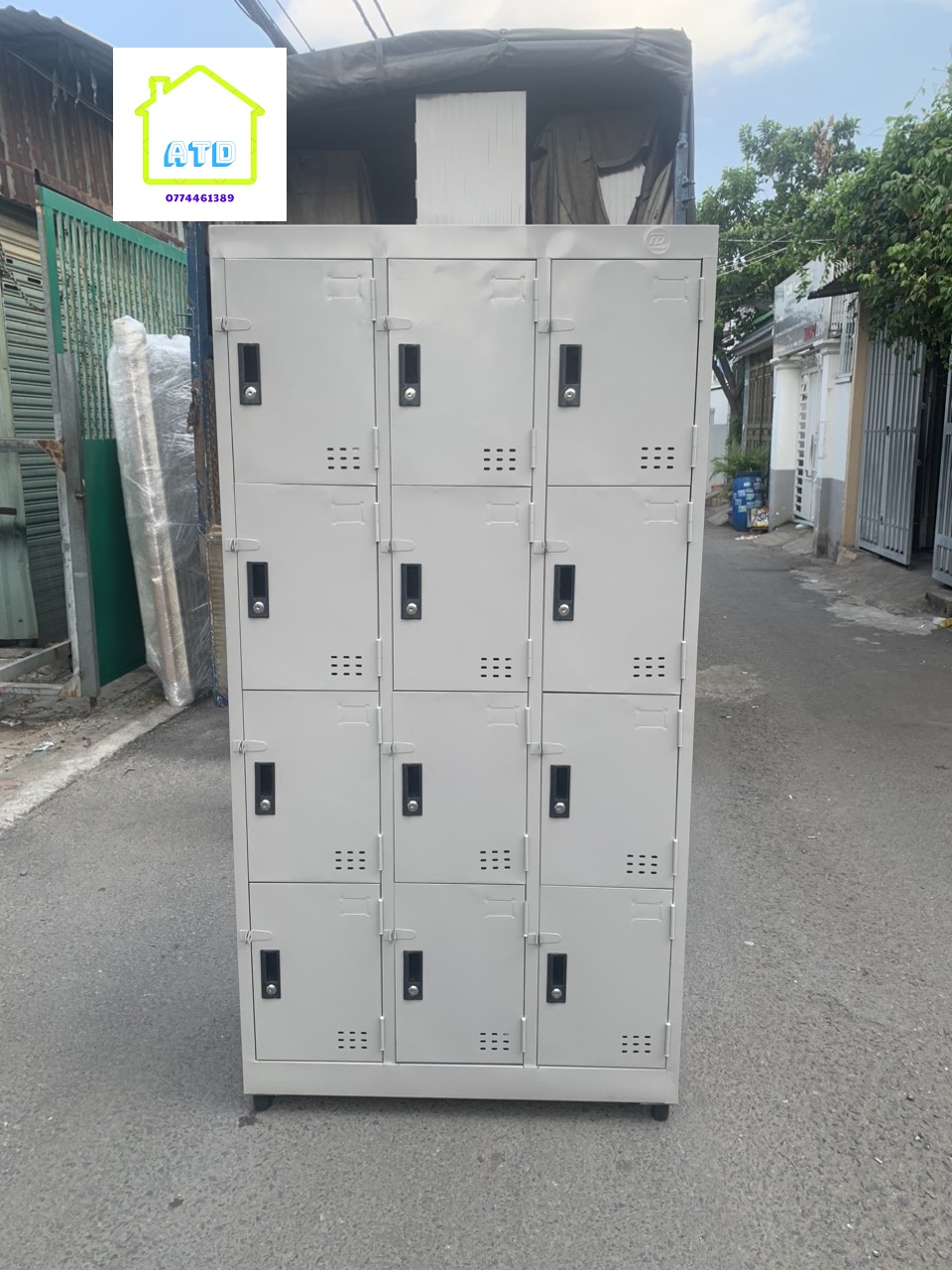 Tủ sắt locker nhiều ngăn khóa 2 4 6 8 10 12 15 cửa hình ảnh thực tế ATD