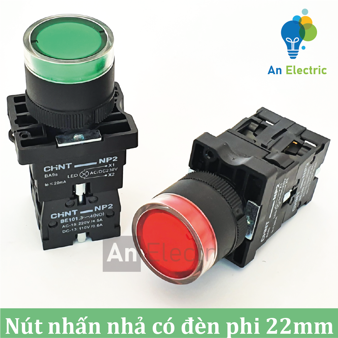 Nút nhấn nhả có đèn báo NP2-EW CHINT