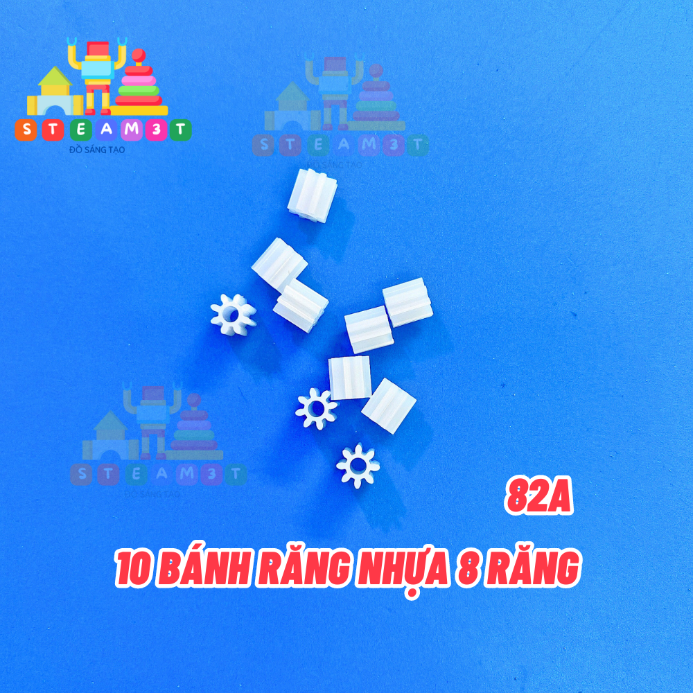 10 bánh răng nhựa mini trục 2mm 8 9 10 11 12 13 14 răng