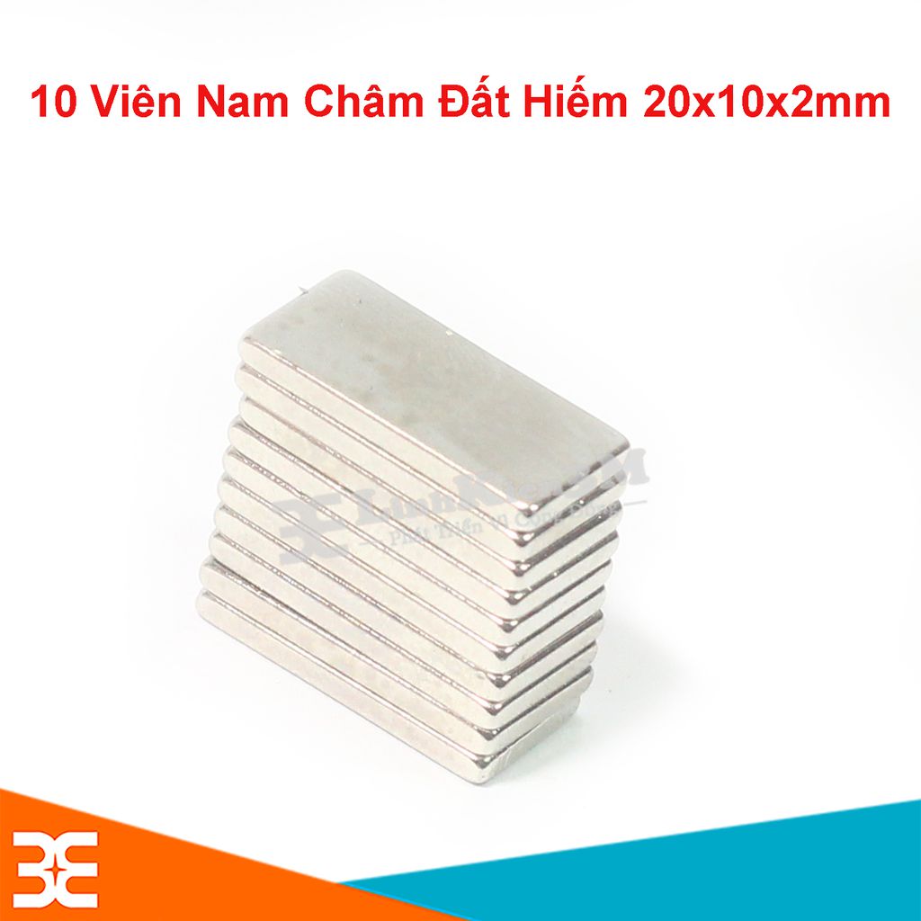 10 viên nam châm đất hiếm 20x10x2mm