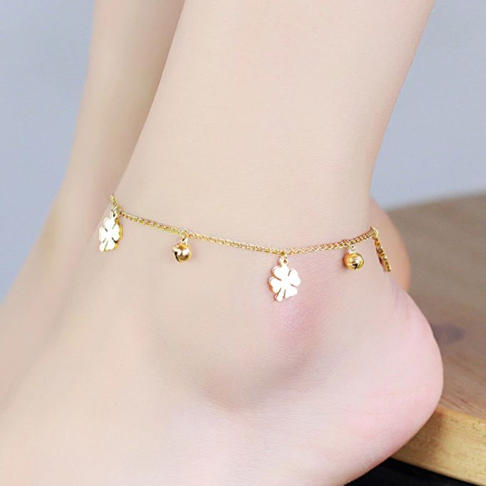 [Nhiều mẫu] Lắc Chân Nữ Titan_Màu Trắng/Vàng_ Sáng Bóng, Không Đen, Không Dị Ứng