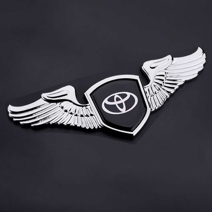 [HCM]Logo đôi cánh 3D cao cấp dán capo xe ô tô (TOY)