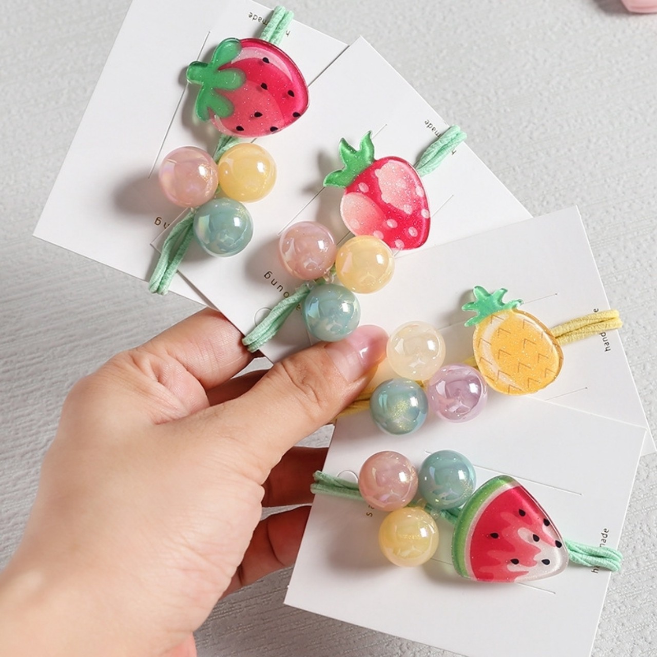 CỘT TÓC HOA QUẢ CUTE