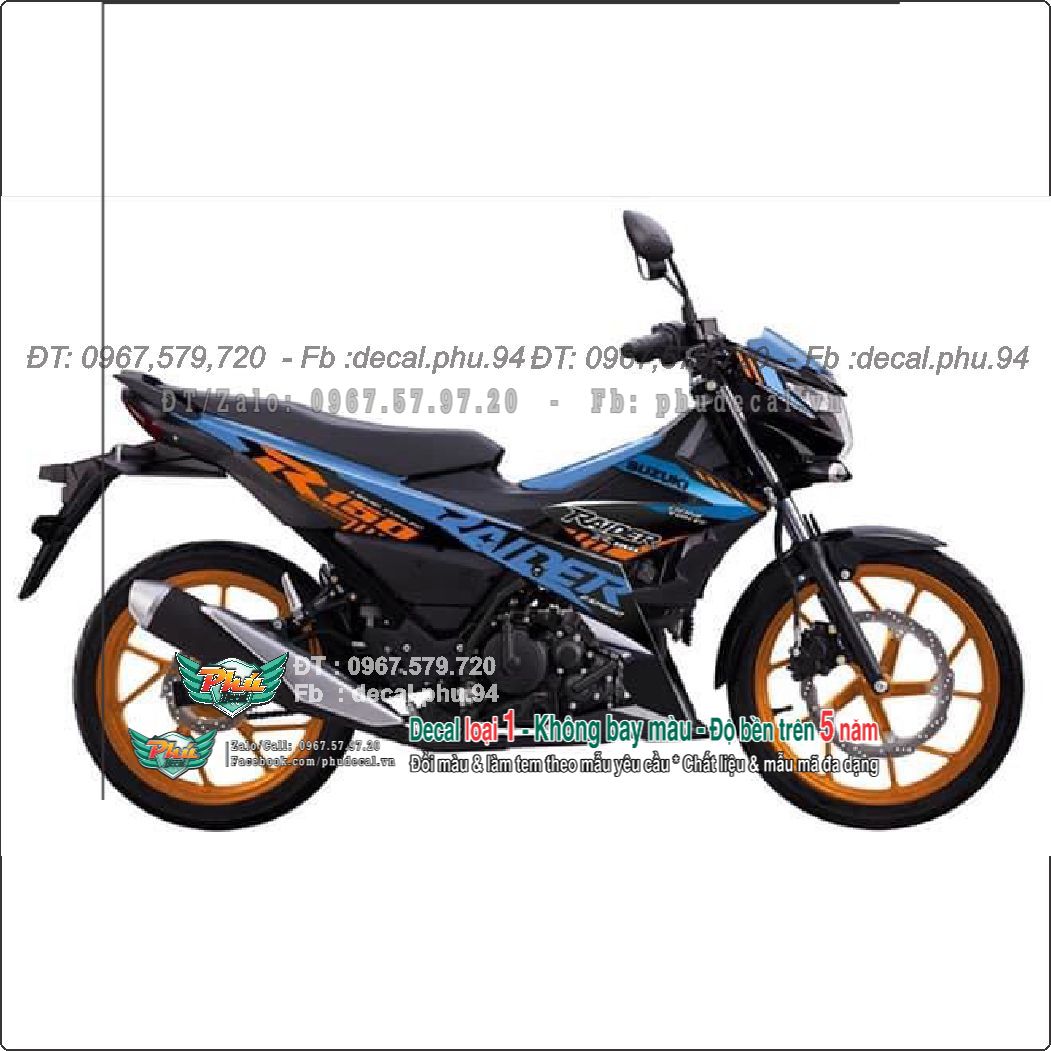 Tem rời Raider Xanh đen
