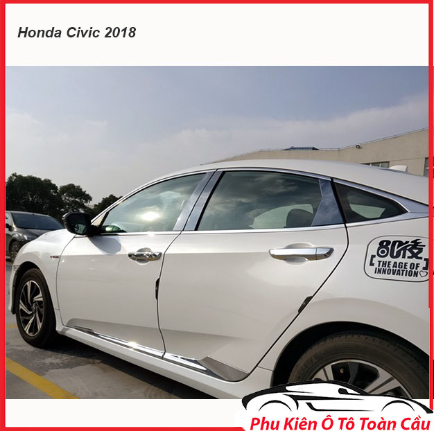 Nẹp sườn xe honda civic 2018 , nẹp chỉ hong xe civic cao cấp