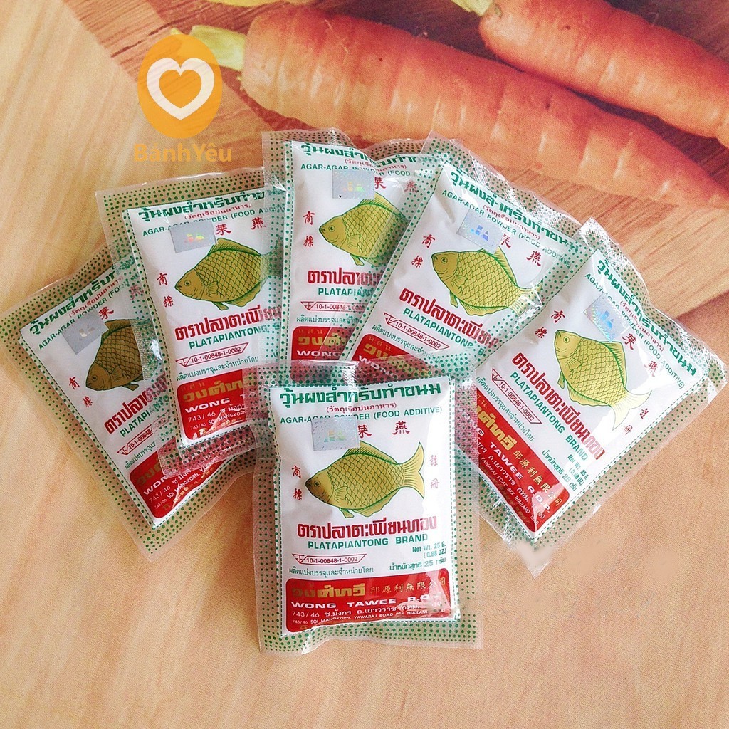 Bột rau câu CON CÁ VÀNG Thái Lan 25g