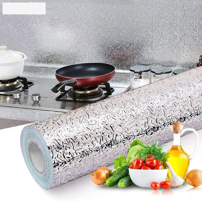 Cuộn giấy bạc dán bếp chống thấm đa năng khổ 3m x 60cm HL697