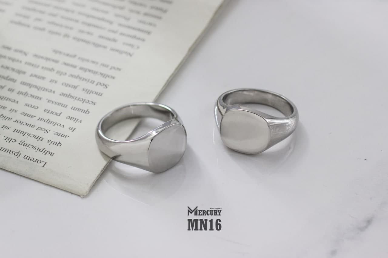Nhẫn thời trang nam Titan vĩnh cửu cao cấp Mercury Basic Signet