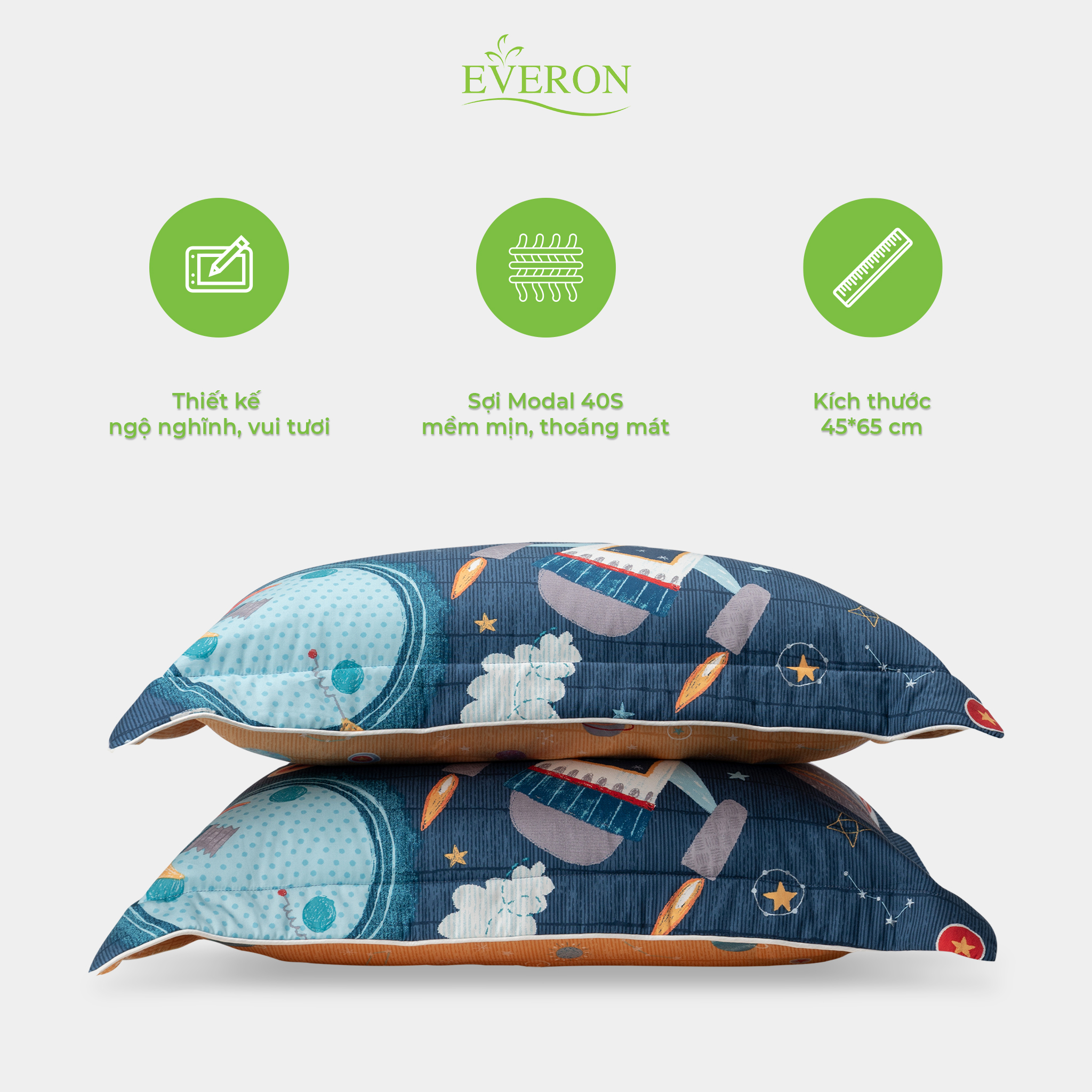Bộ chăn ga gối Everon cao cấp EPM22072 (Bộ trẻ em)(Nhiều kích thước)