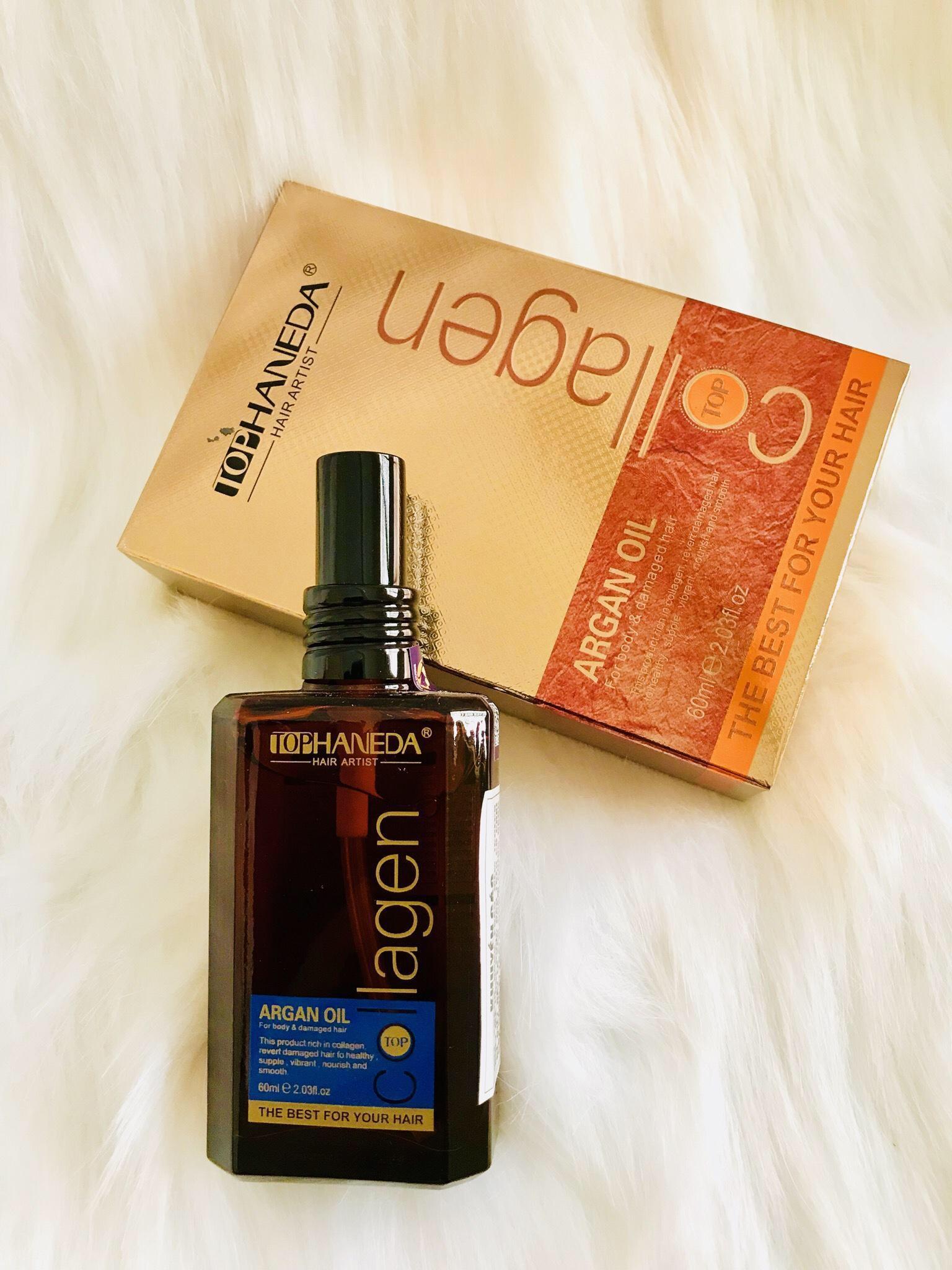 Tinh Dầu Dưỡng Tóc TopHaneda Collagen Argan Oil 60ml