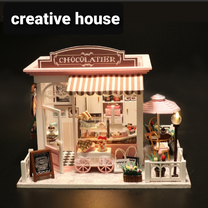 Mô hình nhà gỗ DIY - Tiệm CHOCOLATE