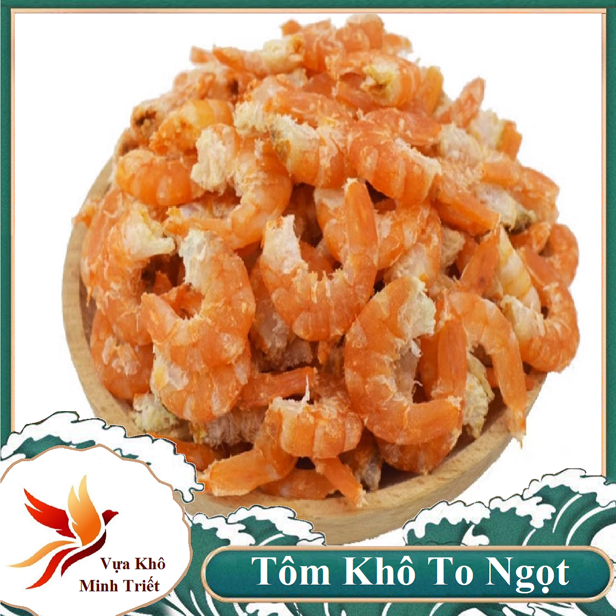 TÔM KHÔ LOẠI LỚN CÀ MAU TÚI 1 kg  VỰA KHÔ MINH TRIẾT HÚT CHÂN KHÔNG, KHÔNG PHẨM MÀU HÓA CHẤT bảo quản- Vựa Khô Minh Triết