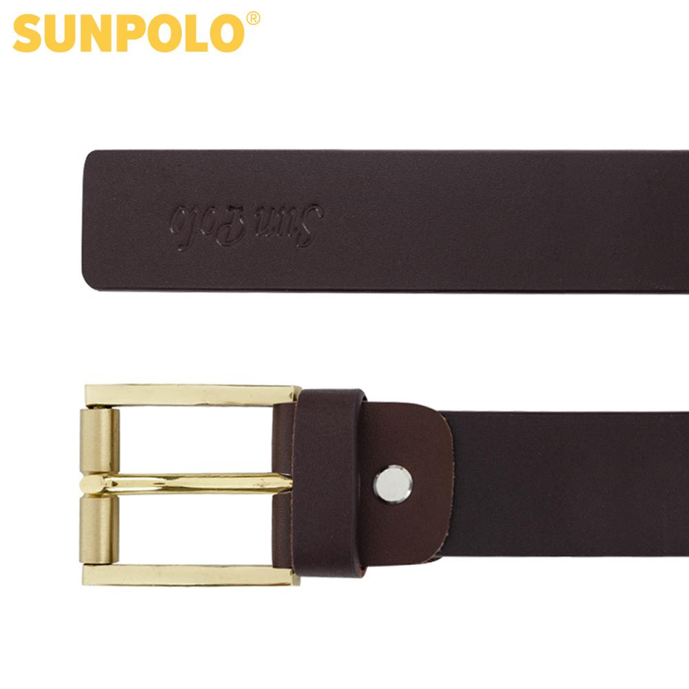 Thắt Lưng Nam Da Bò Khóa Đồng SUNPOLO BELT28