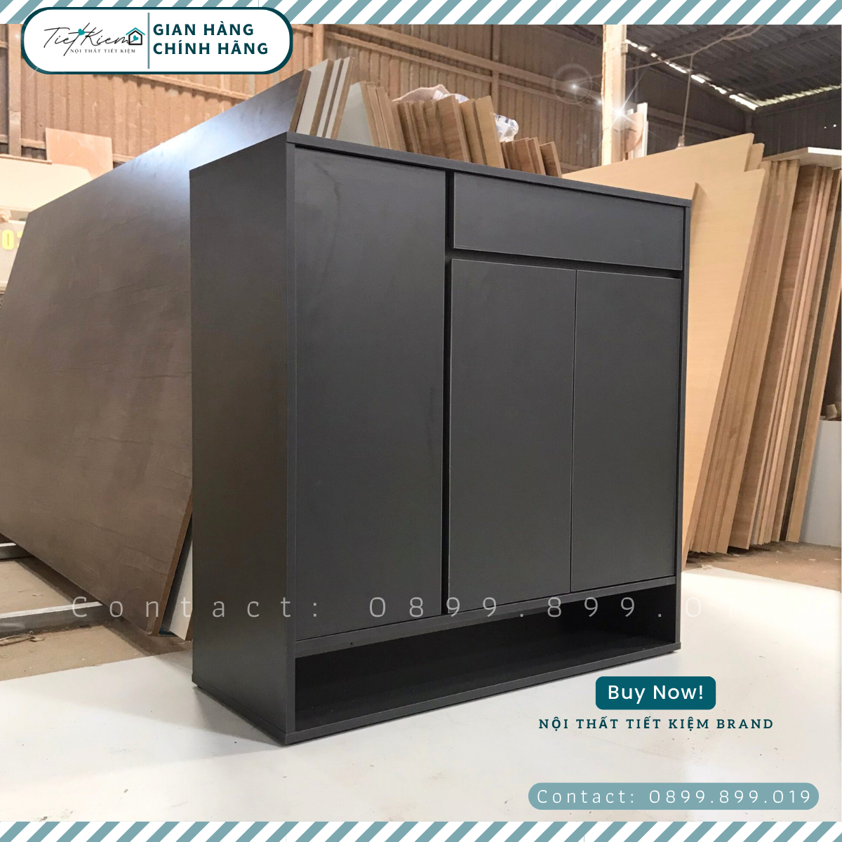 Tủ giày cửa mở xám chì G2499