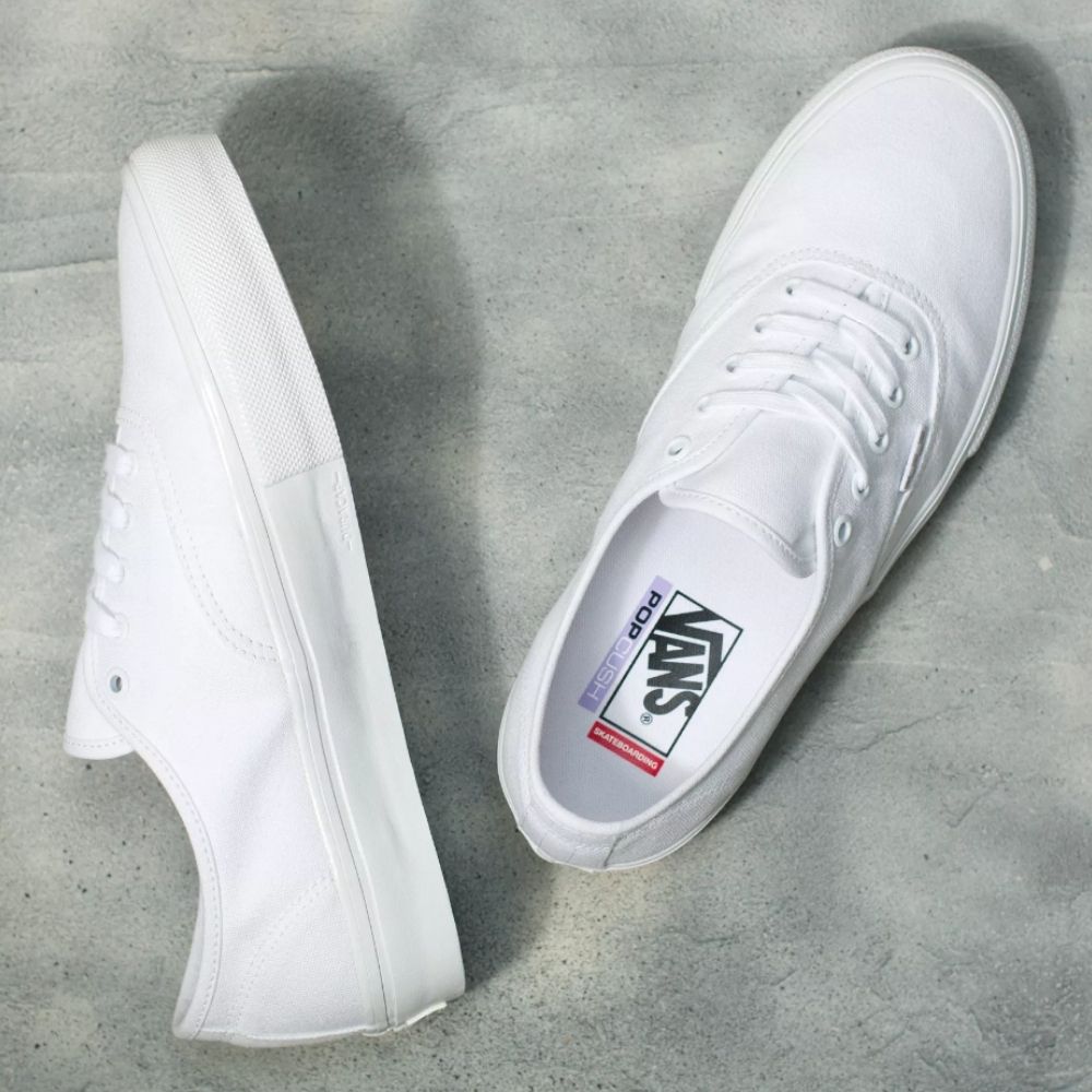 [GIÀY CHÍNH HÃNG] Vans Authentic Pro All White Skateboard
