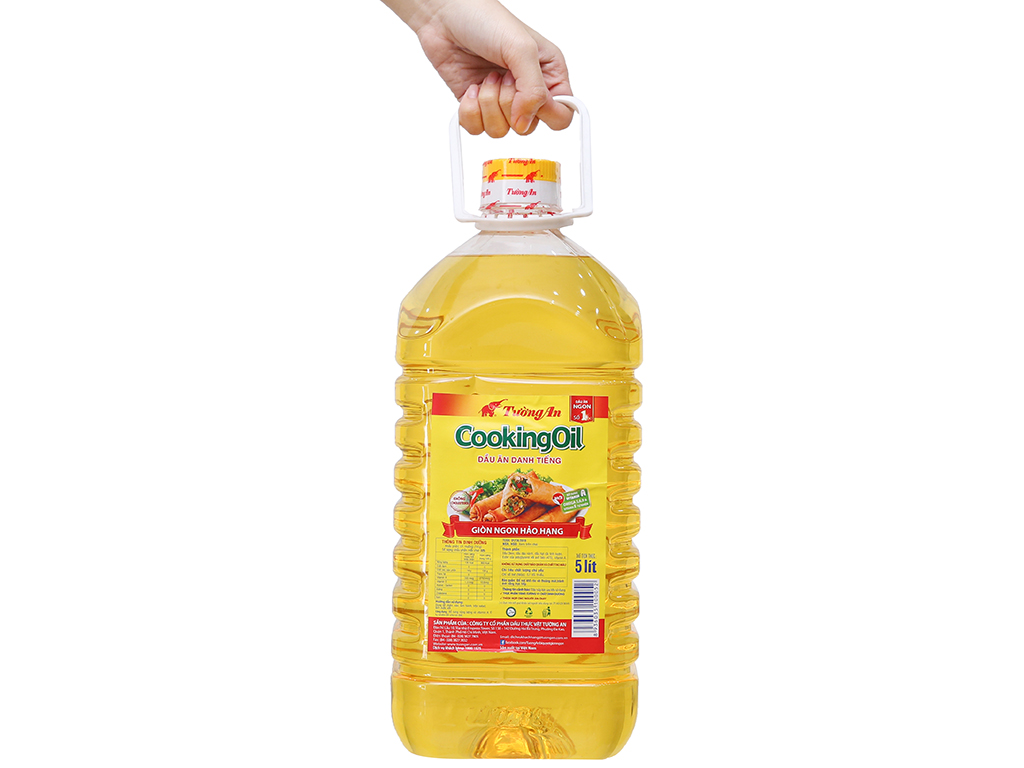 Dầu ăn Tường An can 5 lít, 1 lít