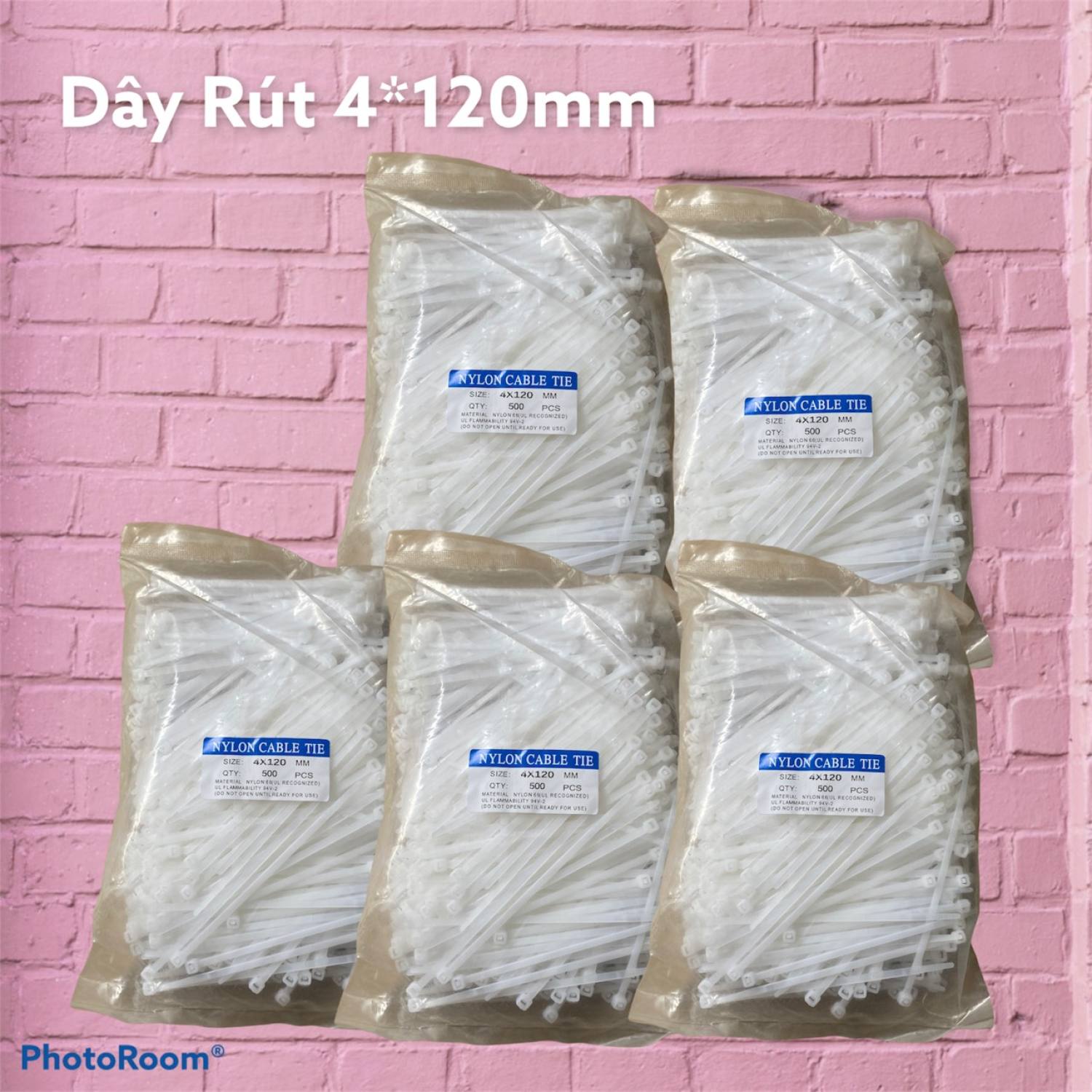 Dây rút nhựa 4*120mm ( ĐÓNG GÓI 1 BỊCH GỒM 500 SỢI DÂY RÚT )