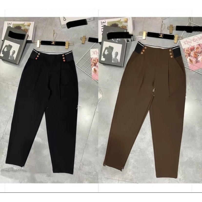 Quần umi hàn 6 cúc bigsize kiểu dáng baggy co giãn 4 chiều - umi bản cạp chun cao 10cm baggy nữ