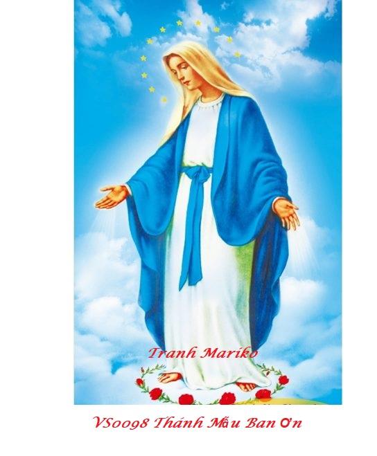 [HCM]Tranh đính đá Thánh Mẫu kích thước nhỏ ✅75×52 cm -️ VS098 Tranh Mariko