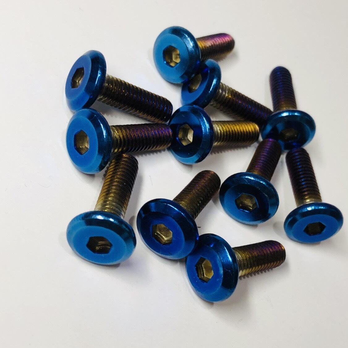 [HCM]7 ốc che Pô 6ly2 nhập khẩu thái lan dùng cho hầu hết các loại xe hiện nay xanh titan Motorsaigon