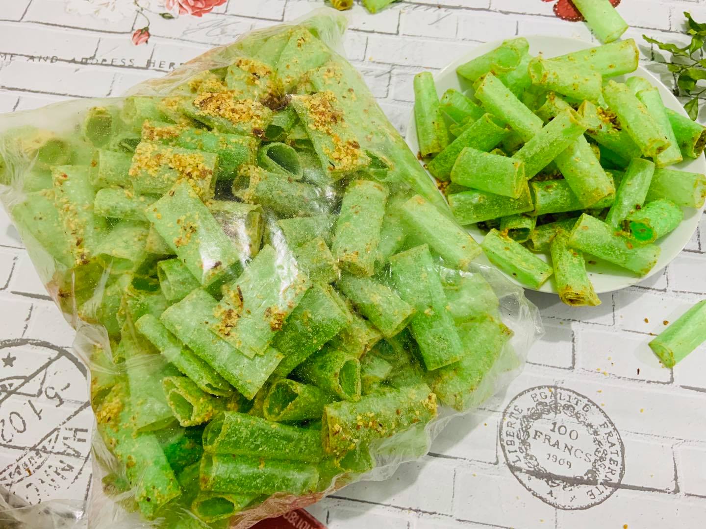 [500GR]Bánh Tráng Ống Trộn Phô Mai Dứa Ngon