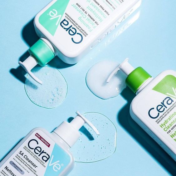 Sữa rửa mặt Cerave từ da thường đến da khô bản Pháp