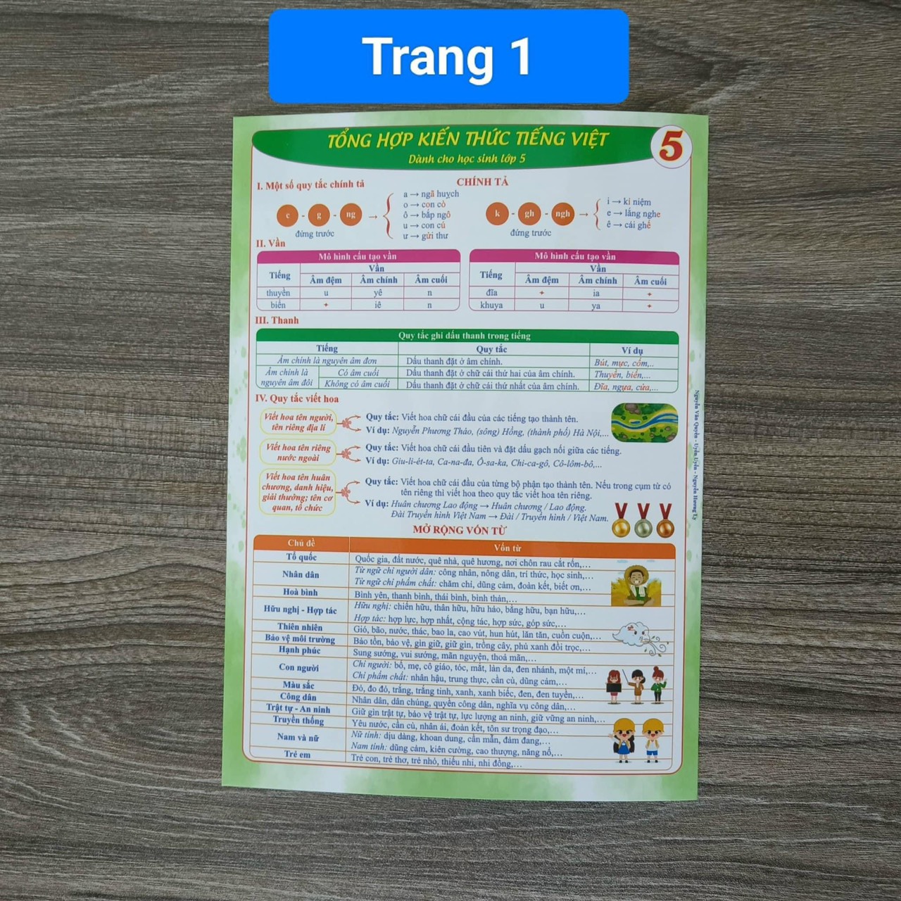 Sách - Tổng hợp kiến thức Tiếng Việt Tiểu Học theo từng lớp - in bìa cứng