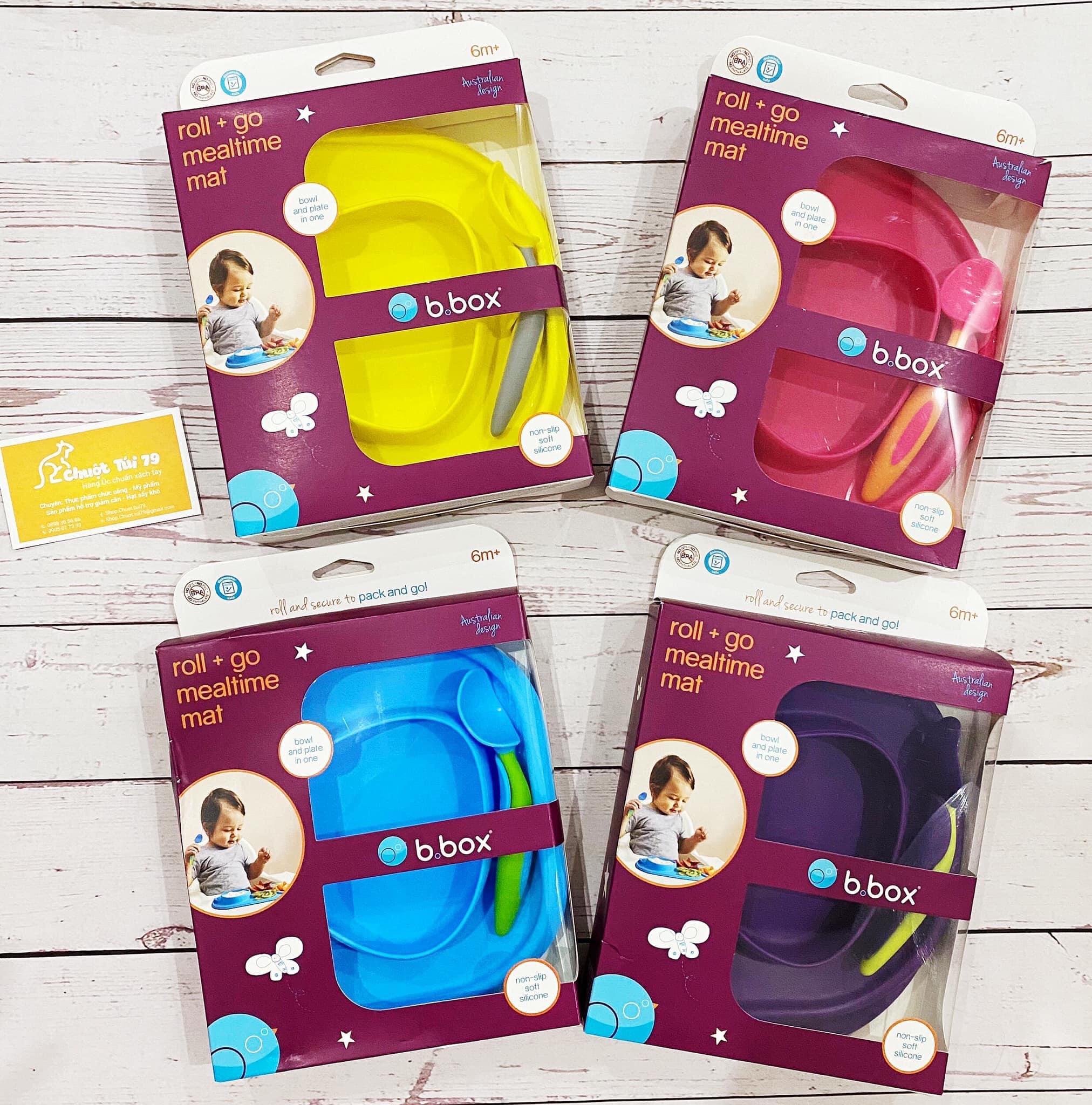 Dĩa ăn silicone gấp gọn (kèm muỗng) b.box cho bé
