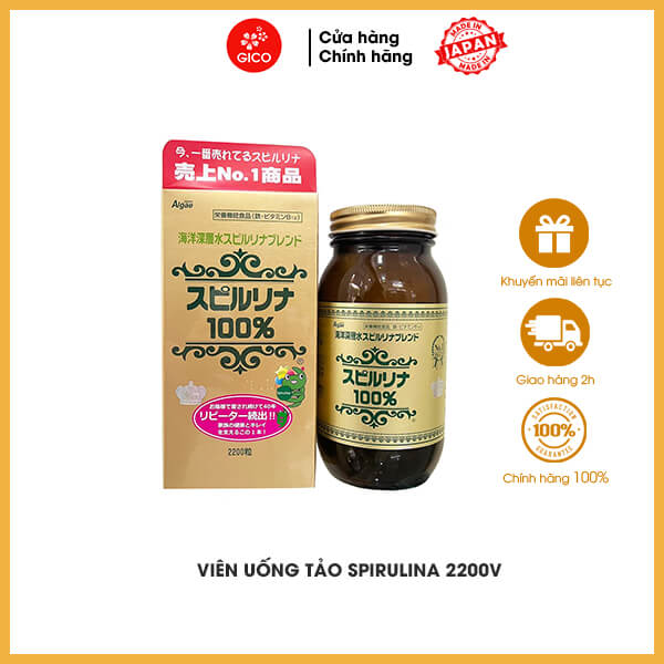 Tảo Nhật Bản SPIRULINA 2200 v cải thiện sinh lực