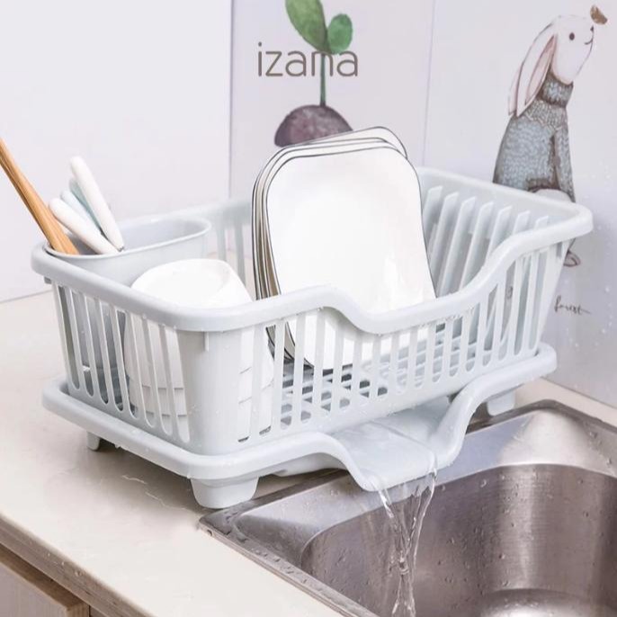 Rổ úp bát chén dĩa - khay kệ đựng chén bát dĩa đũa muỗng có khay hứng nước tiện lợi za40 - egreen dùng 1 lần