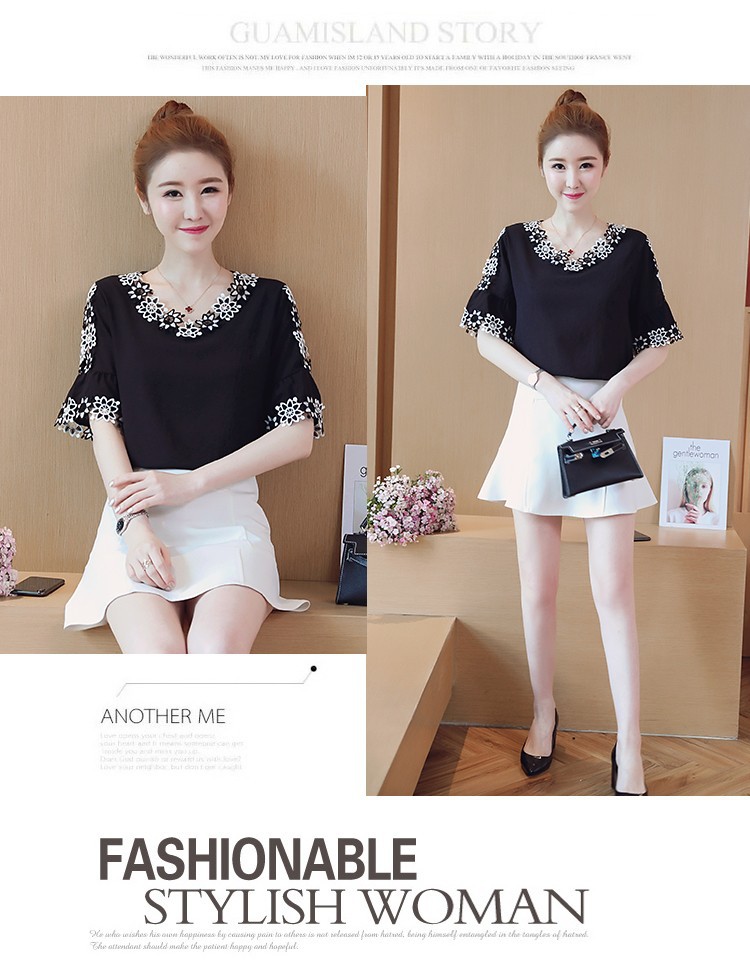 [HCM]Áo kiểu phối ren Sang Trọng - Lindashop