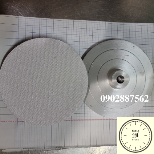 đế dán nhám tròn nhôm 100mm (đế nhôm)