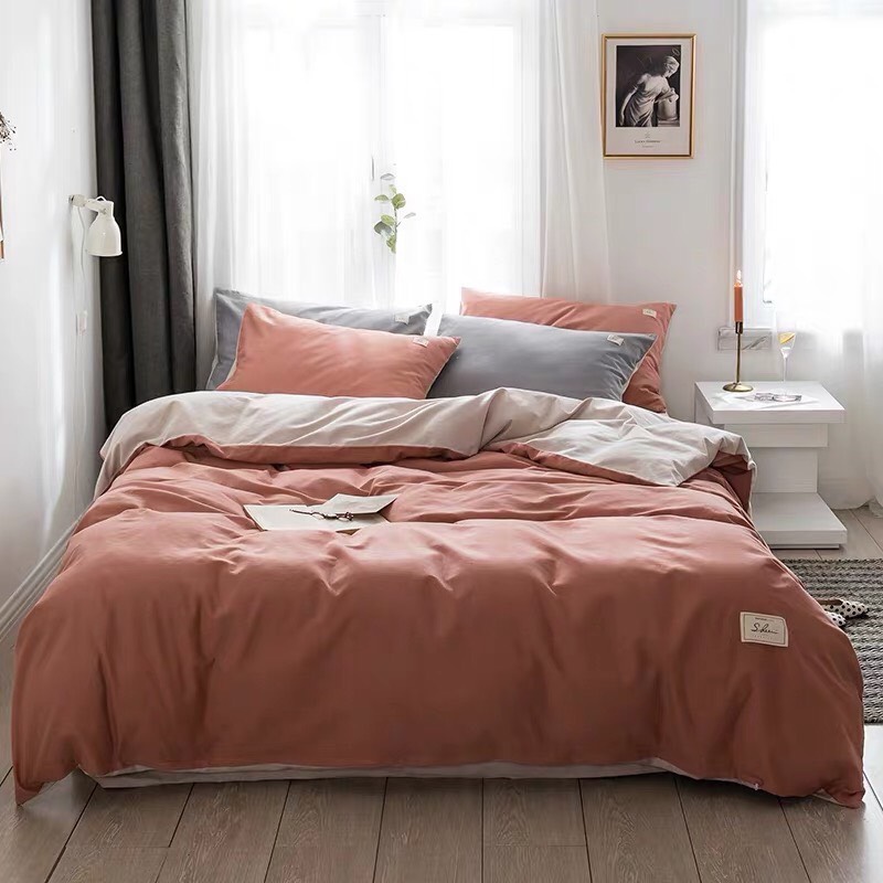 Trọn bộ chăn ga gối cotton tici nhiều màu sắc .chăn ga khách sạn chăn ga gia đình hàng nhập khẩu. digital
