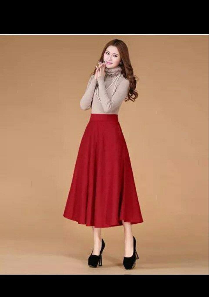 [HCM]Chân Váy Xoè Form Dài Phong Cách Hàn Quốc Cực Hot