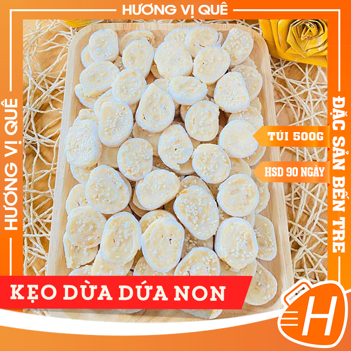 Kẹo Dừa Dứa Non - Túi 500g - Đặc Sản Bến Tre