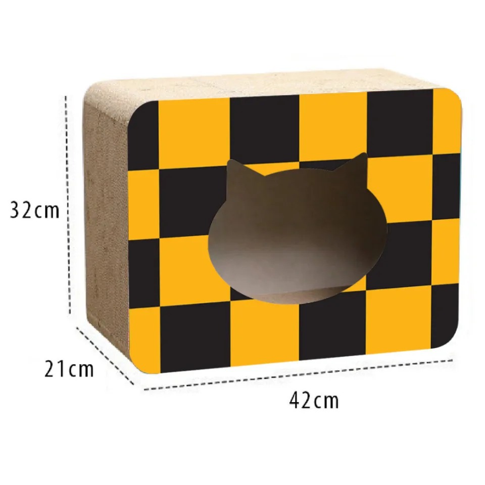 Bàn cào móng + ổ nằm cho mèo 42x21x32 -